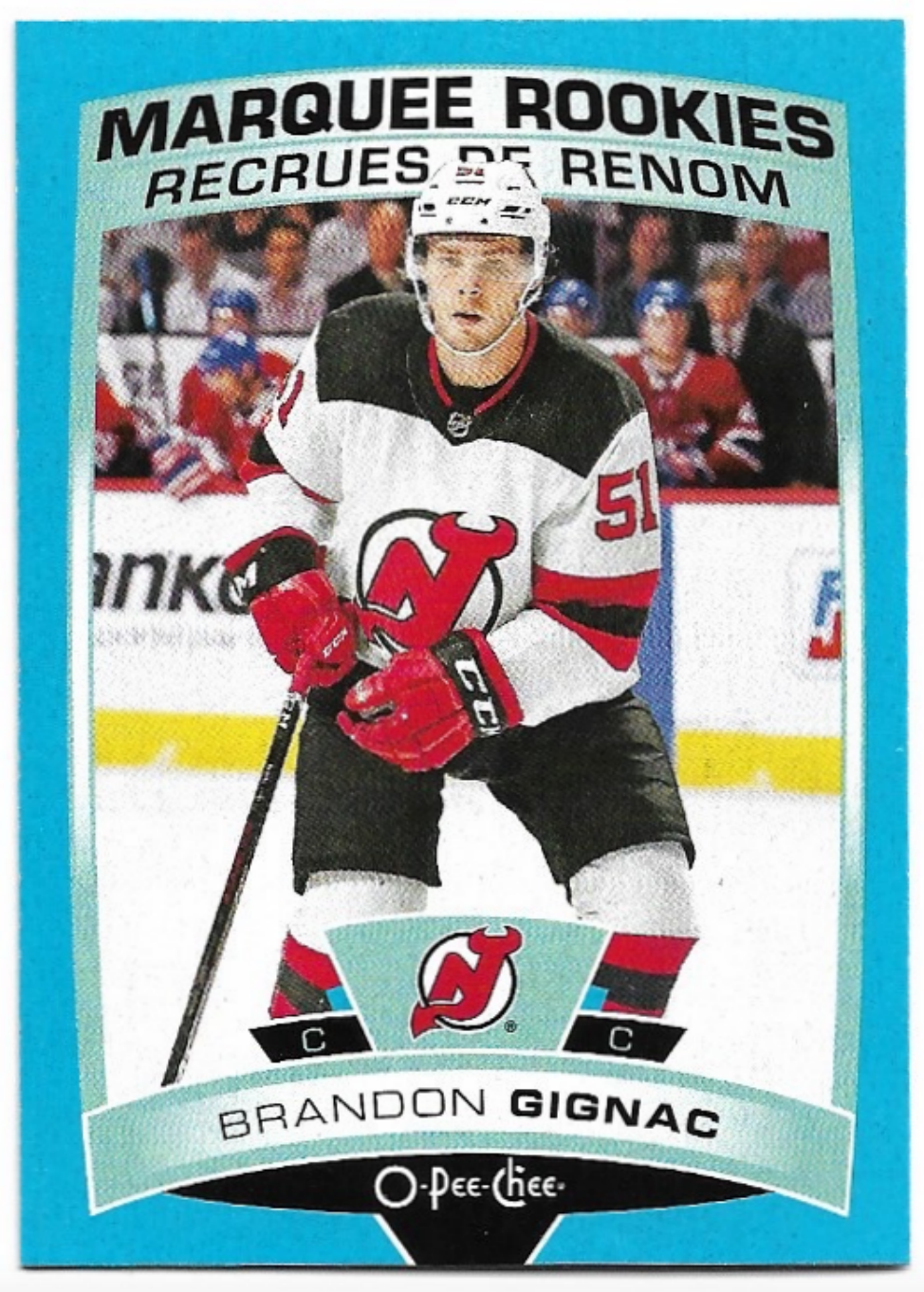 Marquee Rookies Blue Border BRANDON GIGNAC 19-20 UD O-Pee-Chee OPC