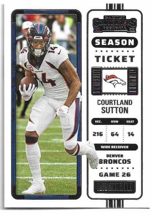 COURTLAND SUTTON 2022 Panini Contenders Football