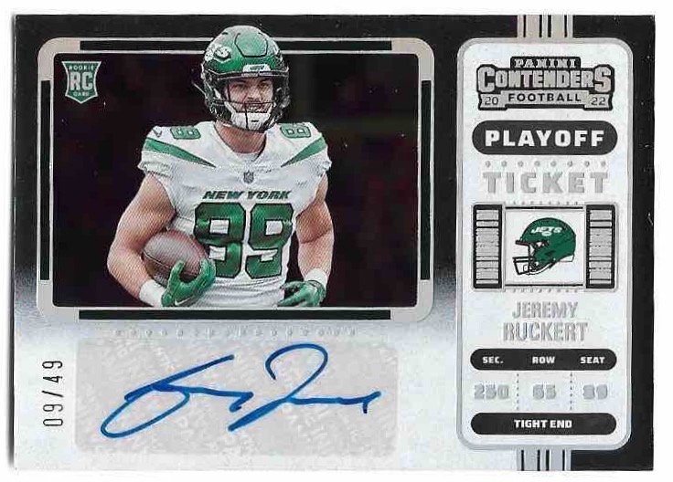 Auto Rookie Variation Playoff JEREMY RUCKERT 2022 Panini Contenders Football /49