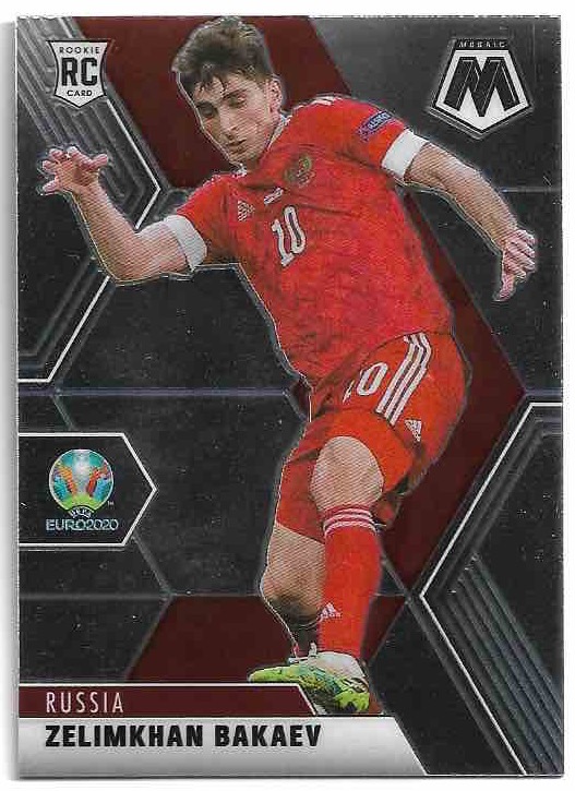 Rookie ZELIMKHAN BAKAEV 2021 Panini Mosaic UEFA Euro Soccer