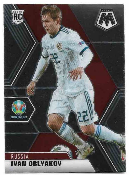 Rookie IVAN OBLYAKOV 2021 Panini Mosaic UEFA Euro Soccer