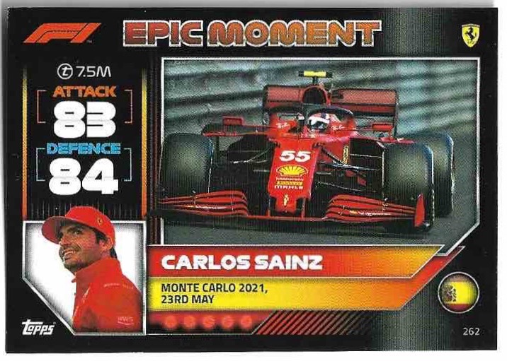 Epic Moment CARLOS SAINZ 2022 Topps Turbo Attax