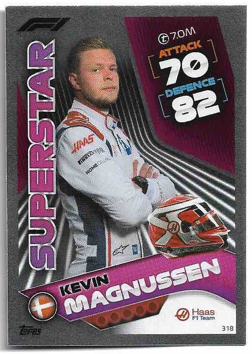 Superstar KEVIN MAGNUSSEN 2022 Topps Turbo Attax