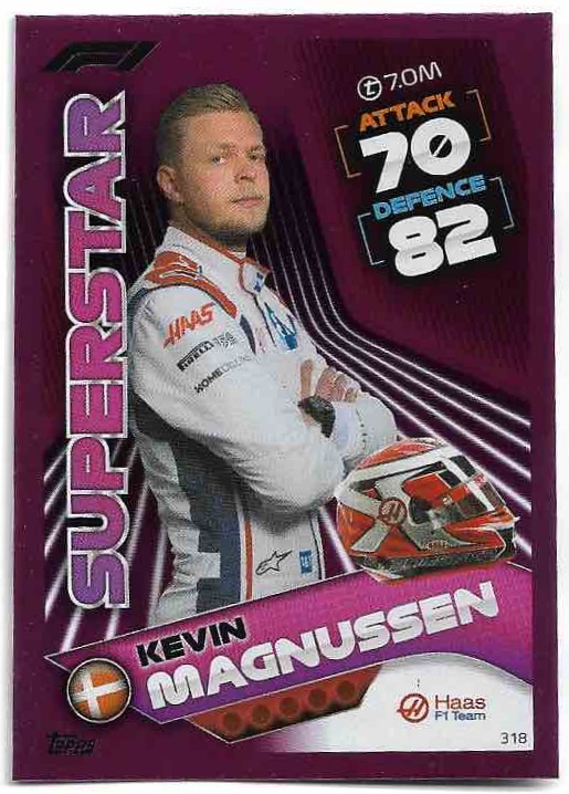 Pink Superstar KEVIN MAGNUSSEN 2022 Topps Turbo Attax