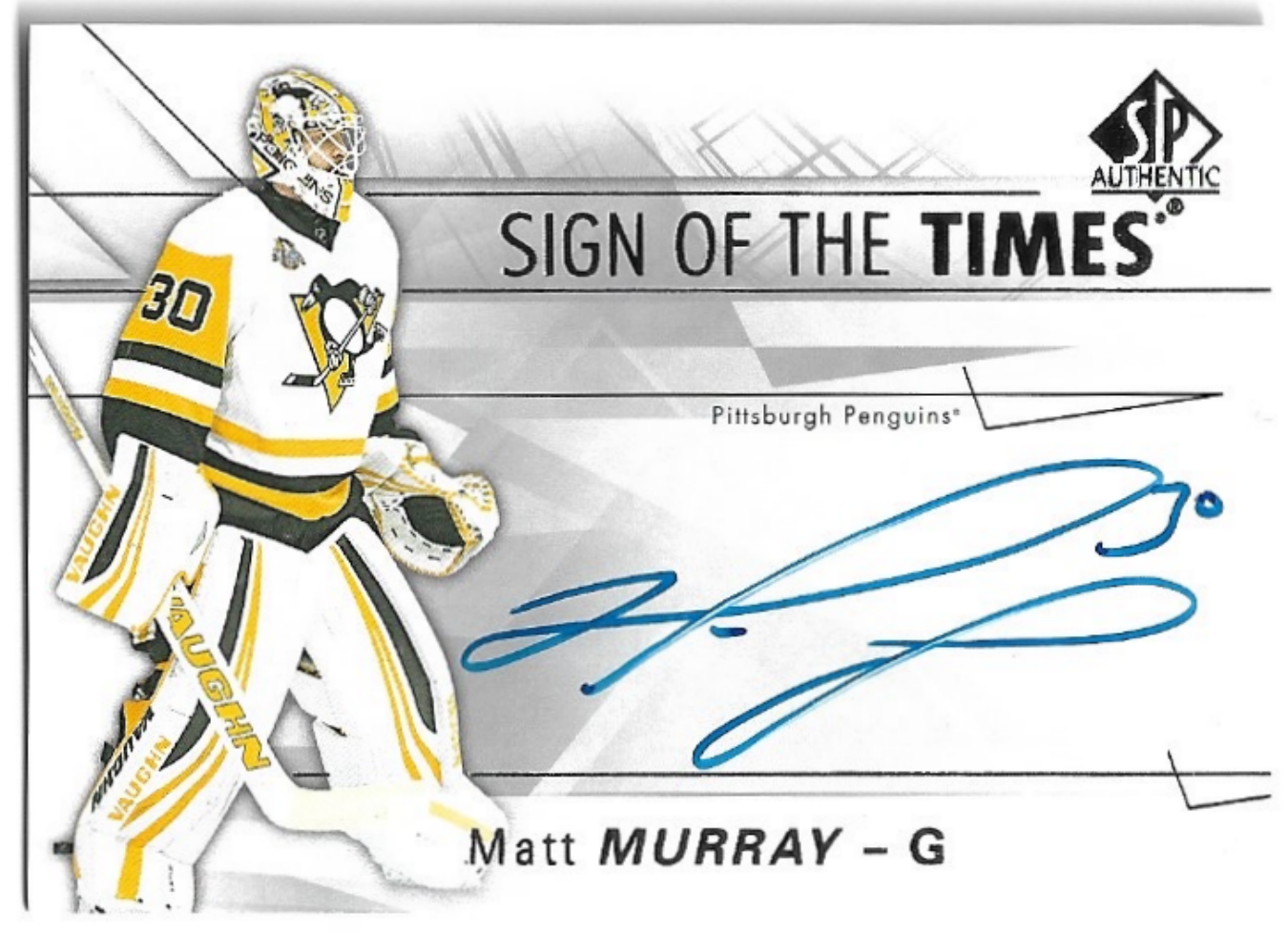 Auto Sign of the Times MATT MURRAY 16-17 UD SP Authentic