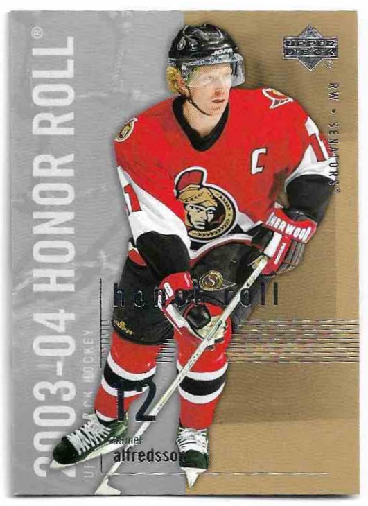 DANIEL ALFREDSSON 03-04 UD Honor Roll