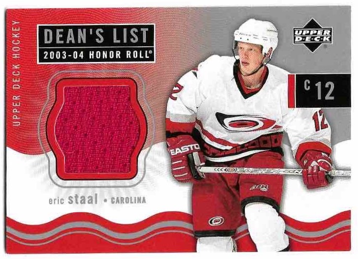 Jersey Dean's List ERIC STAAL 03-04 UD Honor Roll