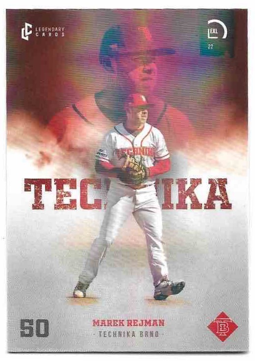 Space Rainbow MAREK REJMAN 2022 Legendary Cards CZE Baseball Extraleague 1of33