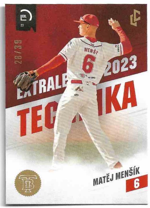 Leather MATĚJ MENŠÍK 2023 Legendary Cards CZE Baseball Extraleague /39