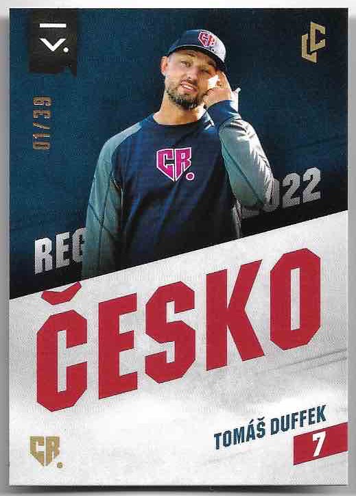 Leather Česko TOMÁŠ DUFFEK 2023 Legendary Cards CZE Baseball Extraleague /39