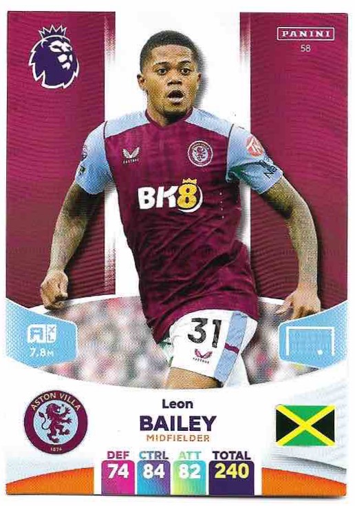 LEON BAILEY 2024 Panini Adrenalyn XL Premier League