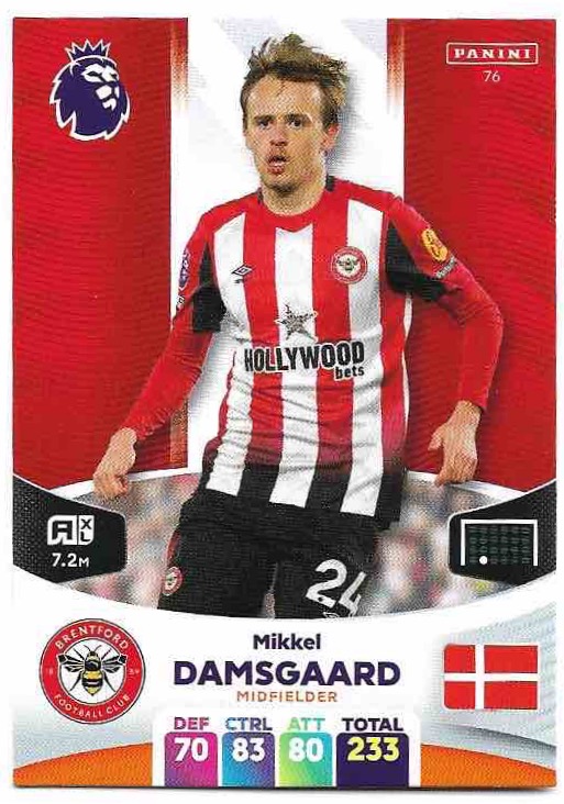 MIKKEL DAMSGAARD 2024 Panini Adrenalyn XL Premier League