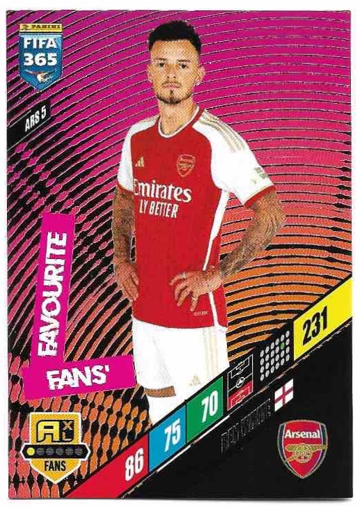 Fans Favourite BEN WHITE 2024 Panini FIFA 365