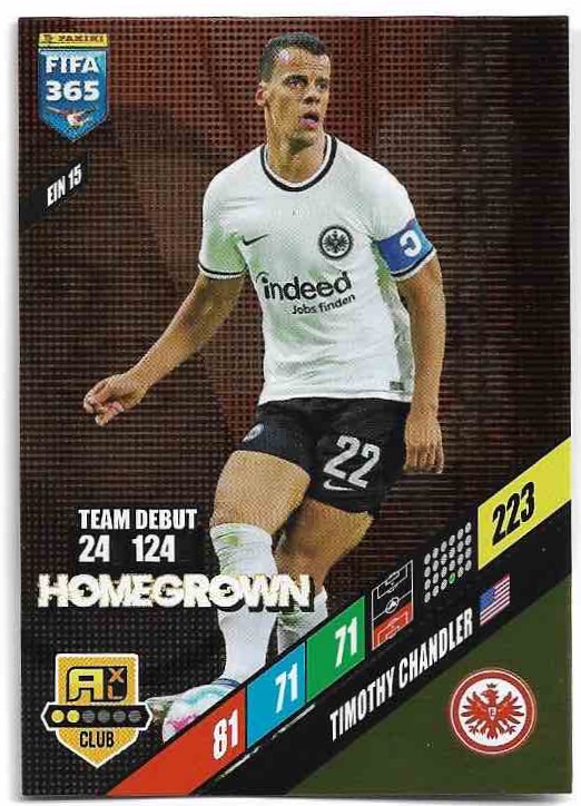 Homegrown TIMOTHY CHANDLER 2024 Panini FIFA 365
