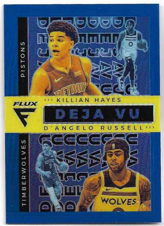 Rookie Blue Deja Vu HAYES/RUSSELL 20-21 Panini Flux Basketball /99
