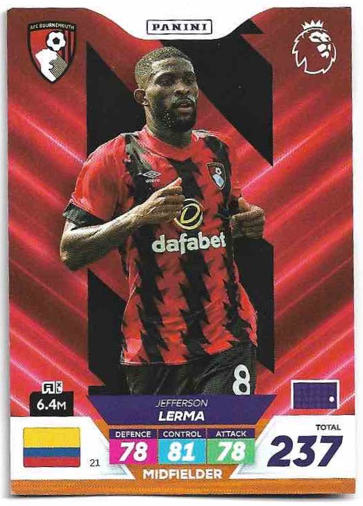 JEFFERSON LERMA 2023 Panini Adrenalyn XL Premier League Plus