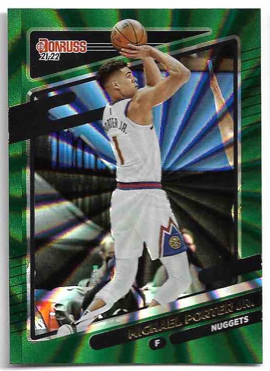 Holo Green Laser MICHAEL PORTER JR. 21-22 Panini Donruss Basketball