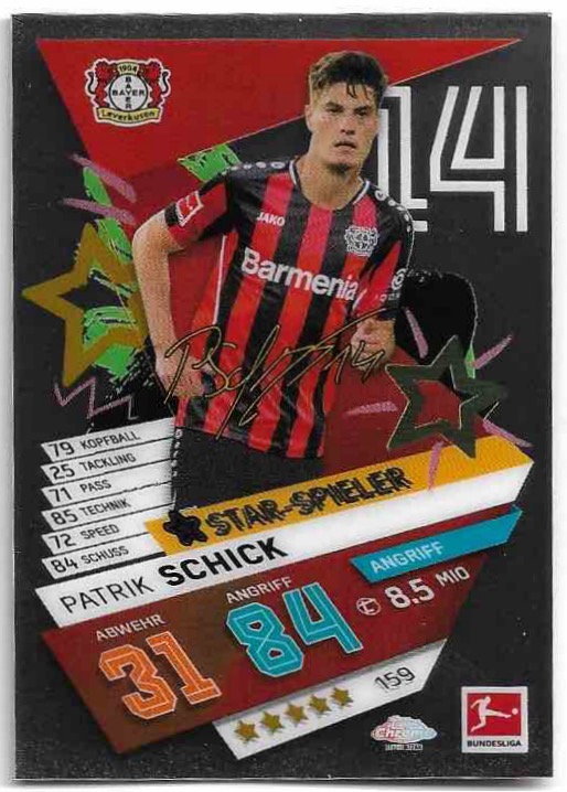 Star Spieller PATRIK SCHICK 21-22 Topps Chrome Match Attax Bundesliga