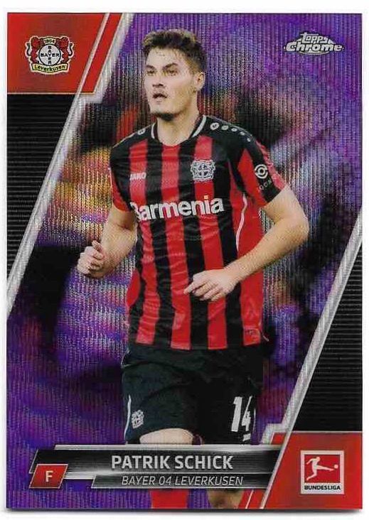 Purple Refractor PATRIK SCHICK 21-22 Topps Chrome UEFA Bundesliga /299
