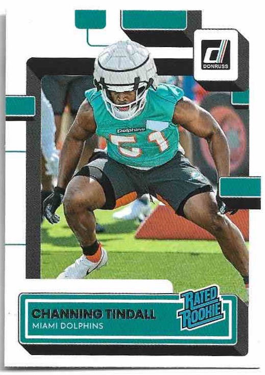 Rated Rookie CHANNING TINDALL 2022 Panini Donruss Football