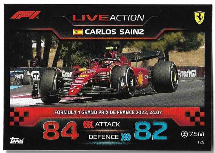Live Action CARLOS SAINZ 2023 Topps Turbo Attax