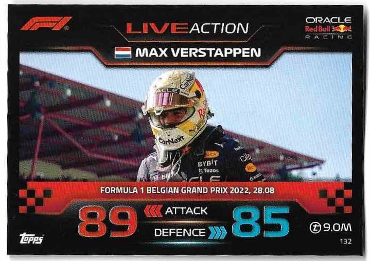 Live Action MAX VERTAPPEN 2023 Topps Turbo Attax