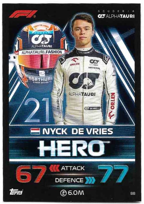 Hero NYCK DE VRIES 2023 Topps Turbo Attax