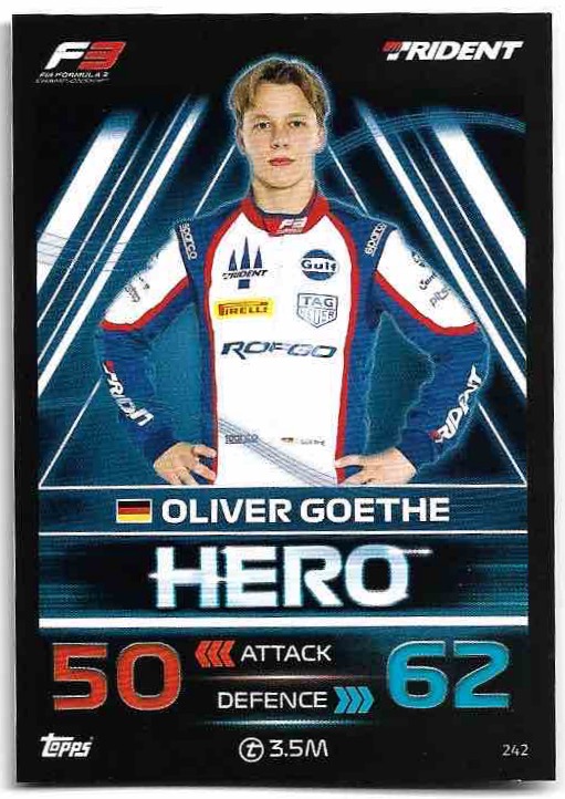 Hero OLIVER GOETHE 2023 Topps Turbo Attax