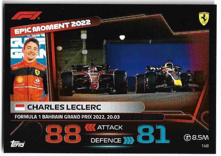 Epic Moment CHARLES LECLERC 2023 Topps Turbo Attax