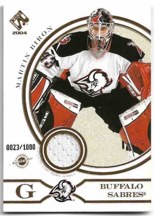Jersey Game Used MARTIN BIRON 03-04 Pacific Private Stock Reserve /1000