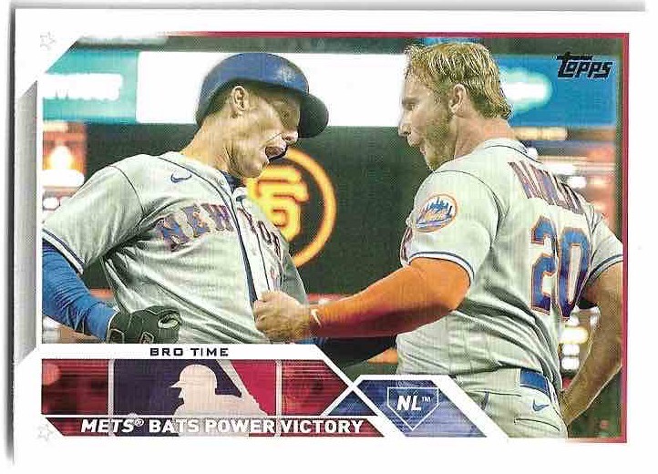 Bro Time NEW YORK METS CANHA/ALONSO 2023 Topps Series 1 Baseball
