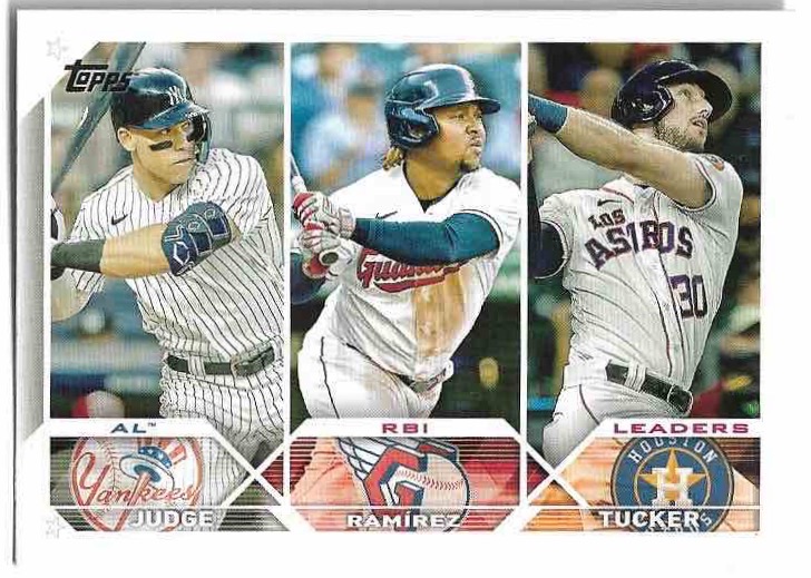2022 Leaders JUDGE/RAMIREZ/TUCKER 2023 Topps Series 1 Baseball