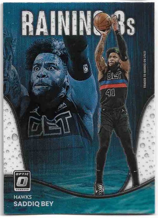 Raining 3s SADDIQ BEY 22-23 Panini Donruss Optic Basketball