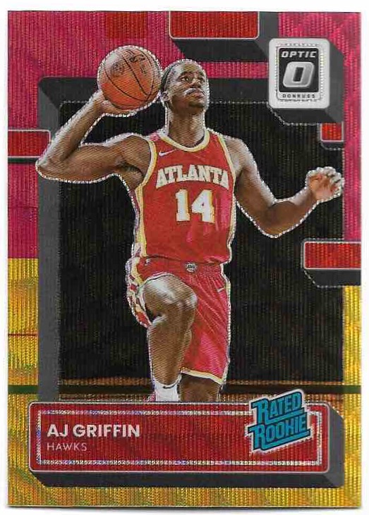 Red Gold Rated Rookie AJ GRIFFIN 22-23 Panini Donruss Optic Basketball /99