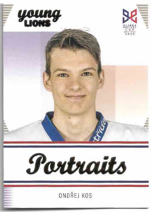 Portraits ONDŘEJ KOS 2023 Legendary Cards Hlinka Gretzky Cup
