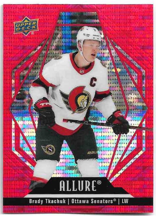 Red Rainbow BRADY TKACHUK 22-23 UD Allure