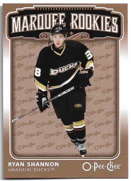 Marquee Rookies RYAN SHANNON 06-07 UD O-Pee-Chee OPC