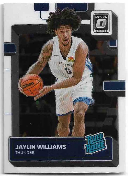 Rated Rookie JAYLIN WILLIAMS 22-23 Panini Donruss Optic Basketball