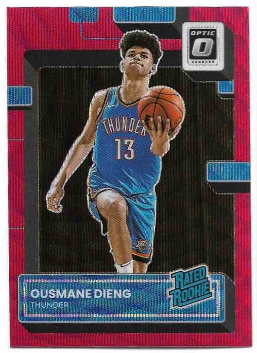 Red Wave Rated Rookie OUSMANE DIENG 22-23 Panini Donruss Optic Basketball