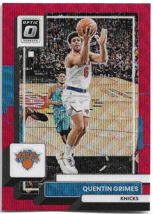 Red Wave QUENTIN GRIMES 22-23 Panini Donruss Optic Basketball