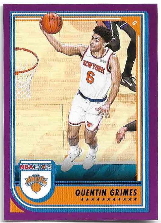 Purple QUENTIN GRIMES 22-23 Panini Hoops Basketball