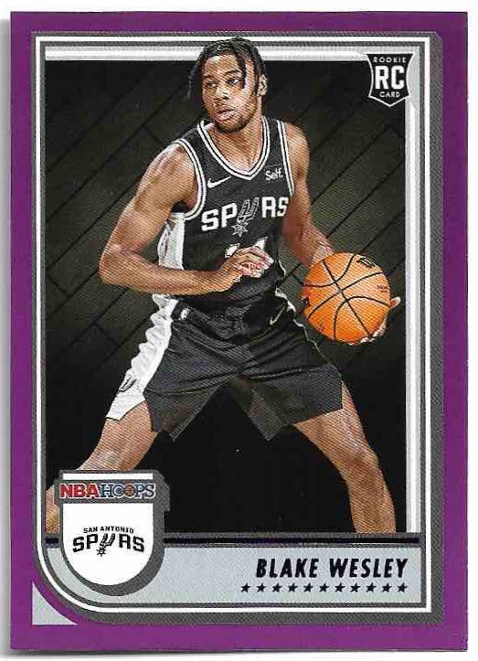 Rookie Purple BLAKE WESLEY 22-23 Panini Hoops Basketball