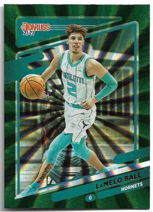 Holo Green Laser LAMELO BALL 21-22 Panini Donruss Basketball