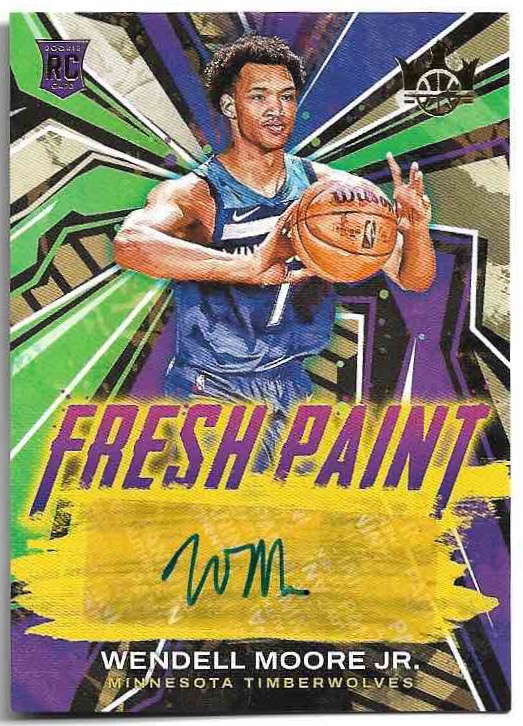 Auto RC Fresh Paint WENDELL MOORE JR. 22-23 Panini Court Kings Basketball /199