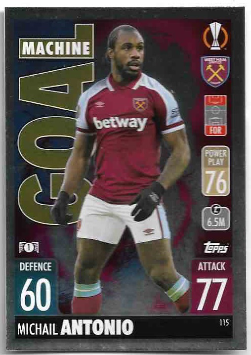 Goal Machine MICHAIL ANTONIO 21-22 Topps Match Attax UCL