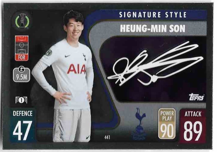 Signature Style HEUGN-MIN SON 21-22 Topps Match Attax UCL