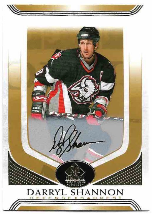 Gold Foil DARRYL SHANNON 20-21 UD SP Signature Legends