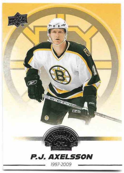P.J. AXELSSON 23-24 UD Boston Bruins Centennial