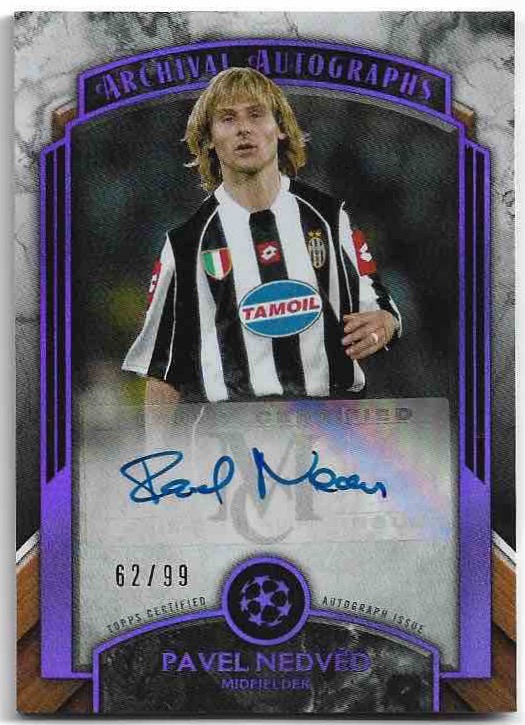 Auto Amethyst Archival Autographs PAVEL NEDVĚD 22-23 Topps Museum Collection /99