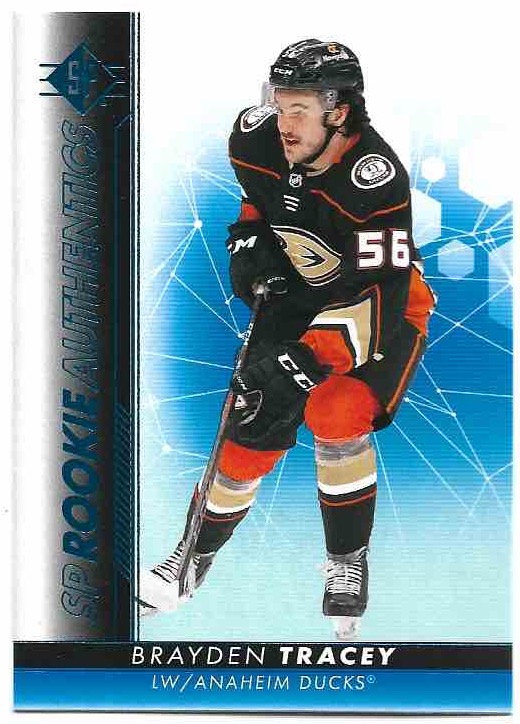 Blue SP Rookie Authentics BRAYDEN TRACEY 22-23 UD SP Hockey